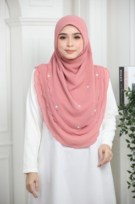 3 Layer Hijab - Baby Pink