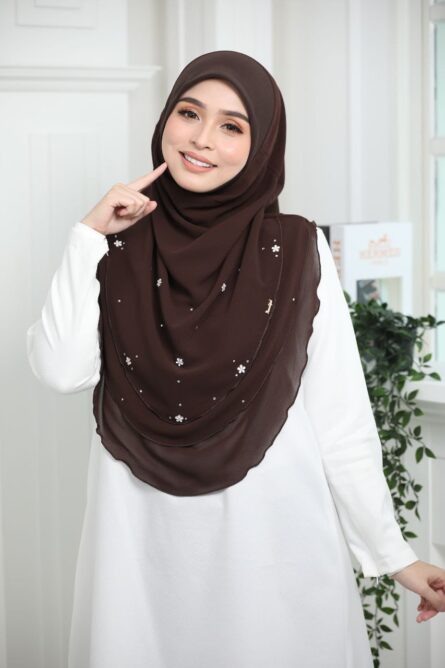 3 Layer Hijab - Coffee