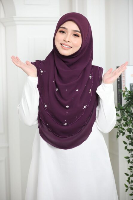 3 Layer Hijab - Purple