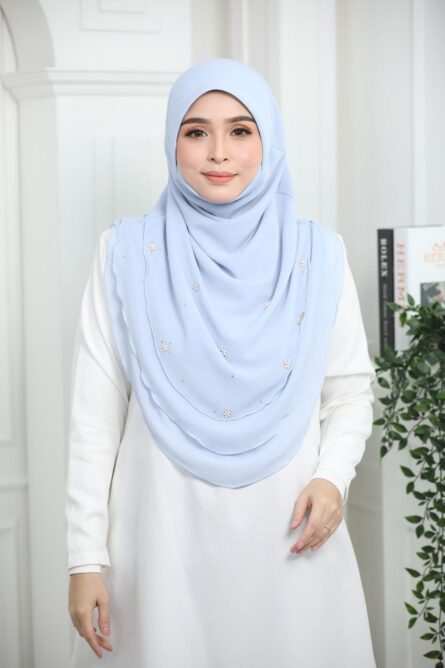 3 Layer Hijab - SKY BLUE