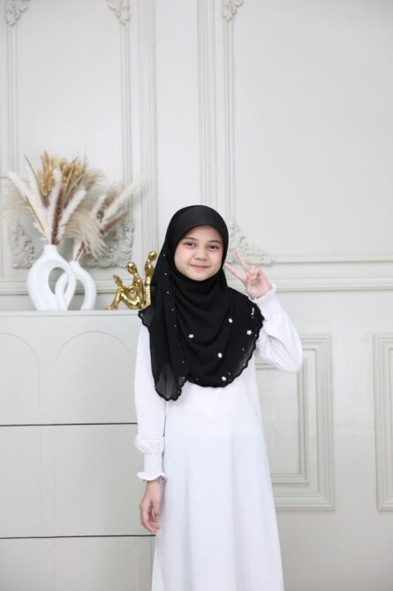 KIDS NIQAB HIJAB – BLACK