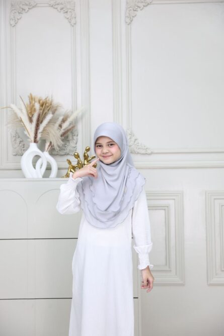 ALAIYA KIDS HIJAB - LIGHT GRAY