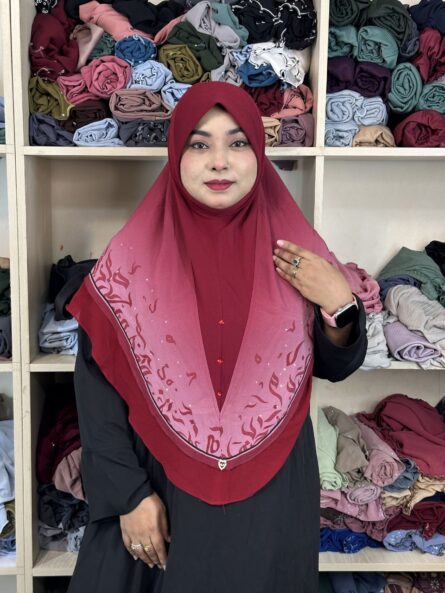 ZOHA PRINTED - Red Meroon