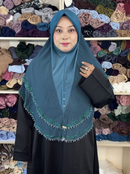PIQU STONE HIJAB - Teal Green