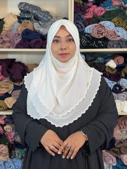 Niqab Hijab Short – White