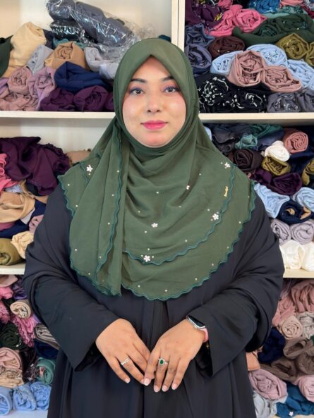 Niqab Hijab Short – Bottle Green