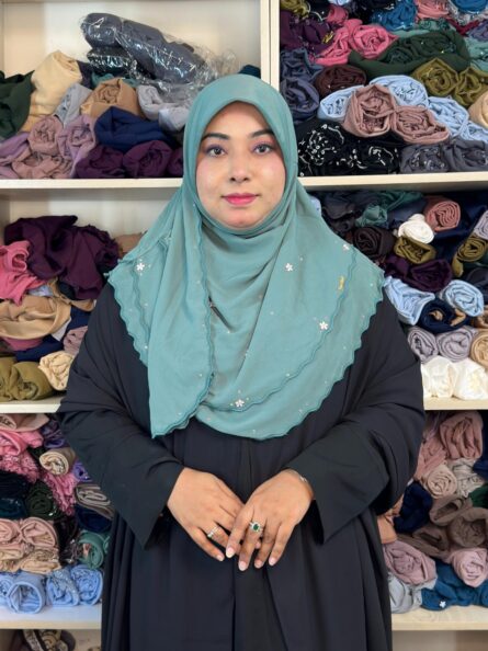 Niqab Hijab Short – Ocean Green