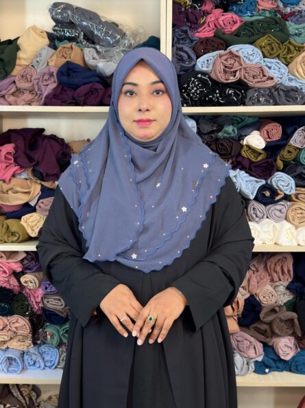 Niqab Hijab Short – Blueish Ash